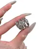 Anillo de Cruz de Jade Azul Natural al por Mayor del Fabricante, Estilo Fresco y Único, con Incrustaciones de Plata S925