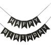 Decoração de Aniversário Europeia e Americana Artigos de Festa com Bandeirolas de Feliz Aniversário Adereços para Montagem de Cena de Aniversário