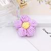 Broche de flor de crochê de lã flor de pompom tecida à mão brincos grampo de cabelo bolsa acessórios de joia material