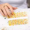 En stock, pegatinas para uñas de girasol, estilo ins, película de esmalte de uñas, manicura, parche terminado, pegatinas para uñas, fábrica al por mayor