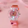 Reloj Infantil de Fábrica Dibujo Animado Sanrio Kuromi Reloj Electrónico Luminoso Estudiantes de Primaria y Secundaria Reloj de Cuarzo Digital con Manecillas