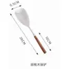 Conjunto de Talheres de Aço Inoxidável com Cabo de Nogueira para Uso Doméstico: Espátula, Espátula para Bolo, Faca de Pão, Faca e Garfo Estilo Ocidental