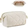 Bolsa de Maquillaje Acolchada y Esponjosa Nueva Personalizada Transfronteriza, Bolsa de Maquillaje de Moda y de Alta Gama, Bolsa de Almacenamiento para Maquillaje y Artículos de Tocador de Viaje