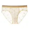 Encaje Jacquard Plátano 10A Antibacteriano Fragancia a Camelia Hidratante Seda de Hielo Transparente en la Entrepierna Ácido Hialurónico Triángulo Ropa Interior para Hombre