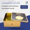Caixa de lata personalizada Musang King Durian Snow Mooncake Caixa de lata gravada Mooncake Caixa vazia Quadrada Durian Mooncake Box
