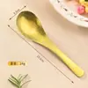 Juego de Cucharas de Titanio Puro, Transparente, Grado Alimenticio para el Hogar, Estilo Coreano, Juego de Cucharas Soperas Completamente de Titanio, Cucharas de Colores