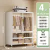 Estante de Almacenamiento para Perchas de Ropa de Acero Estante Simple de Pie para el Hogar Habitación Estante Simple para Almacenamiento Habitación de Alquiler Armario Armario Simple
