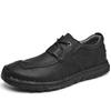Zapatos de Talla Grande para Hombre 38-48, Zapatos Casuales de Cuero para Hombre, Antideslizantes, Resistentes al Desgaste, Zapatos de Papá, Transpirables, Amortiguadores, Zapatos de Trabajo de Talla Extra Grande