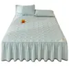 Faldón de cama acolchado de algodón puro, una sola pieza, oculta el borde inferior, nuevo modelo 2026, sábana bajera 100% algodón, estilo faldón de cama, cubre cama a prueba de polvo