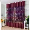 Cortinas Moradas Transparentes de Lujo con Estampado Floral para Dormitorio y Sala de Estar, Venta al por Mayor para Ebay y Amazon