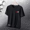 Camiseta de manga corta de seda helada de marca de moda de verano 2025 para hombre, camiseta de media manga con cuello redondo, ropa holgada para hombre.