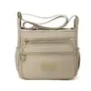 Bolso Cruzado Versátil de Estilo Simple y Multicapa de Moda, Gran Capacidad para Mujer, Adecuado para el Viaje Diario y Viajes Ligeros, Bolso de Hombro de Nylon