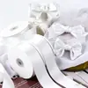 Pinza para el pelo, accesorio para el pelo y accesorio para la ropa, de cinta plateada brillante de doble cara con hilo metálico y lazo satinado de alta gama, transfronterizo, blanco