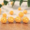 Joyería Shuiyunge Mineral Natural Cinabrio Cuentas Sueltas Arena Púrpura Dorada Cuentas Redondas Semiacabado Arena Roja Emperador Cuentas para Jugar Wen