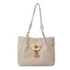 Bolsa de hombro tipo tote con cadena de girasoles linda 2023 nueva moda tendencia estilo coreano nicho bolsa para clase de maquillaje bolsa de mujer