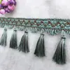 Tela de Cortina Estilo Europeo Nueva Encaje Accesorios de Boda Partes de Sofá Ribete de Cojín Textil Borla Colgante Metabo