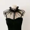 Organza Coleção Fada Vibrante Gola com Babado Gola Bufante Proteção Solar Decoração Gola Falsa Estilo Corte