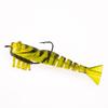 Cebo blando para camarones de 9,5 cm y 8,5 g, simulación de camarones de bambú, cebo falso de camarones de múltiples secciones con anzuelo, cebo blando para camarones, equipo de pesca
