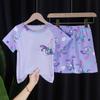 Pijamas para niños Pijamas finos de verano de manga corta para niños y niñas de 11 años con dibujos animados Ropa de casa de verano para niños medianos y grandes