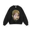 Suéter estilo hip hop americano para hombre, estilo Y2K, de algodón, estilo Harajuku, con estampado de ojos grandes y boca, clásico, de manga larga