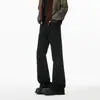 Calça Jeans Masculina de Inverno Estilo Americano, Solta, de Perna Reta, com Padrão 'Whisker', Forrada com Lã e Espessada, Tamanho Grande, Longa para Adolescentes