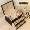 Caja de joyería, aretes, collar, anillo, de alta gama, exquisita, de gran capacidad, joyería dorada y caja de almacenamiento de accesorios