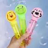 Vareta de Bolhas Infantil Presente de Jardim de Infância Vareta de Bolhas de Animal de Desenho Animado Suprimento de Barraca de Rua Brinquedo Mini Portátil para Fazer Bolhas