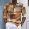 Camisa a cuadros para hombre de Amazon europea y americana transfronteriza, camisa de manga larga elástica en cuatro direcciones para hombre