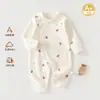 Roupas de Bebê Algodão Puro Classe A Macacão para Recém-Nascido Macacão de Bebê Primavera e Outono Sem Costura Roupas Infantis Anxiang