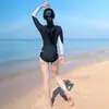 Roupa de Mergulho Coreana Feminina Dividida Protetor Solar Roupa de Banho Calça de Manga Longa Roupa de Água-viva Secagem Rápida Emagrecedora Roupa de Surf Roupa de Banho para Mergulho