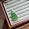 Estilo chino tradicional, alta calidad, verde imperial, colgante de ágata verde natural de alta transparencia, diseño unisex, accesorio versátil
