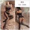 Sweet wish lencería sexy para mujer tirantes sexy medias transparentes de una pieza medias sexys ropa de una pieza de malla traje de tentación con abertura