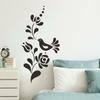 Fan Xi Nuevo FX64215 Simple Flor Negra Enredadera Pájaro Dormitorio Xuan Sala de Estar Embellecimiento de Pared Adhesivo de Pared Decorativo