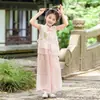 Novidades de Verão para Meninos e Meninas Estilo Chinês Traje Tang Aprimorado Calças de Perna Larga Novo Estilo Chinês Estilo Antigo Super Fada Hanfu Fantasia para Performance de 1º de Junho