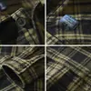 Camisa chaqueta de alta gama, elegante, a cuadros retro, algodón puro, resistente, engrosada, con forro polar para hombre, manga larga, para otoño e invierno