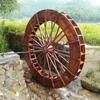Rueda Hidráulica de Paisaje para Madera Anticorrosiva Madera Maciza Exterior Patio Jardín Lugar Escénico Elemento de Agua Rotación Eléctrica Exterior Ocio