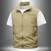 Chaleco de Verano Delgado para Hombre, Chaleco de Pesca Transpirable Casual, Chaleco de Trabajo de Secado Rápido, Chaqueta Deportiva