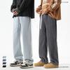 Jeans de Pierna Recta para Hombre 2025 Otoño Nuevo Estilo Hong Kong Marca Trendy Pantalones Holgados de Pierna Ancha Pantalones Largos Casuales para Hombre