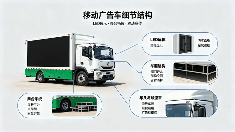 福田康瑞H1彩屏车品牌宣传车消防宣讲车生产制造商