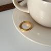 Anel Fasin Antigo Anel de Fenda Anel Dourado Estilo Frio Novo Estilo Leve Luxo Celebridade da Internet Areia Galvanizado Sem Brilho Cuidado