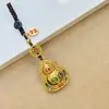 Pingente Chaveiro de Metal de Alta Qualidade, Cabacinha Oca, Estilo Chinês Cinnabar, Ornamento Fofo