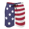 Día de la Independencia de Estados Unidos Amazon Comercio Exterior Transfronterizo Estación Independiente Impresión Digital 3D Pantalones Deportivos de Playa para Hombre