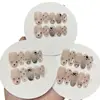 Taoshili [Gatito Suave y Lindo] Energético y adorable, con delicado brillo, patrones de estrellas y lunares, arte de uñas hecho a mano estilo francés