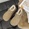 Zapatos Birkenstock de suela plana para mujer, forrados de felpa, a prueba de frío, cálidos, botas de nieve, nuevo estilo 2026, zapatos de algodón sin cordones, zapatos de pan