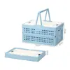 Cesta de Compras Plegable, Cesta de Picnic, Cesta de Almacenamiento Plegable, Artículos Esenciales para Acampar al Aire Libre, Cesta de Compras Portátil para Supermercado