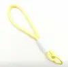 Pingente simples e versátil, corrente para pendurar, cordão para celular, chaveiro universal, argola de mola anti-perda de cor sólida, decoração de bolsa