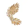 Broche de Espiga de Trigo Dorado Champagne con Diamantes Completos de Nueva Moda Transfronterizo Lujoso de Gama Alta Elegante Multi-Funcional Accesorios de Corsage de Cena
