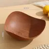 Bandeja Redonda Grande de Plástico de Grado Alimenticio con Imitación de Madera, Anti-Derrames de Tazas de Té, Bandeja para Servir Comida Doméstica y Comercial, Bandeja para Frutas, Amazon Transfronterizo
