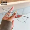M90118 Nuevos Lentes Versátiles para Hombres y Mujeres, Armazones de Metal, Celebridades de Internet, Moldean la Cara Miopía, Se Pueden Equipar con Lentes de Graduación