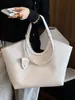 Bolso tote de gran capacidad tejido en cruz, bolso de hombro individual Ins personalizado moderno y a la moda estilo coreano, bolso de mano versátil fresco